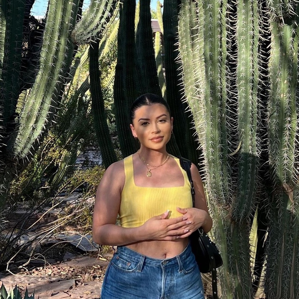 Yellow crop top